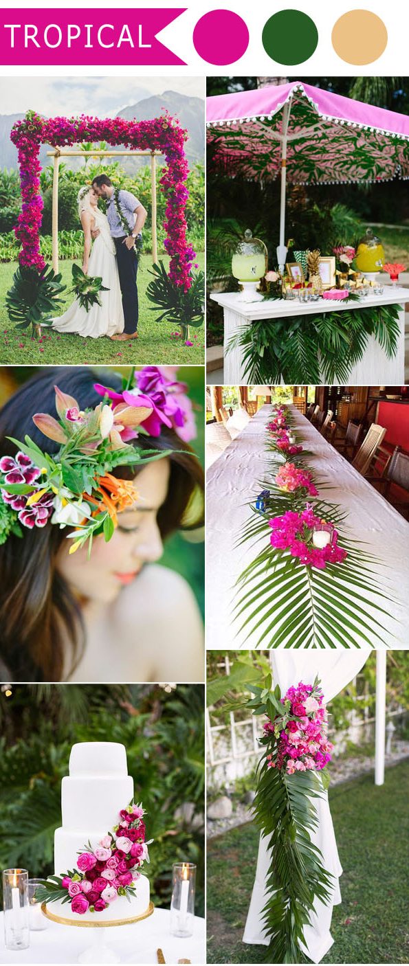 colorful-hotpink-tropical-themd-wedding-ideas-for-2017